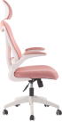 Директорски стол RFG Jolly White HB, дамаска и меш, Tilt механизъм, полипропиленова основа, до 120 kg, розов снимка 3