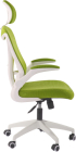Директорски стол RFG Jolly White HB, дамаска и меш, Tilt механизъм, полипропиленова основа, до 120 kg, зелен снимка 3