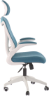 Директорски стол RFG Jolly White HB, дамаска и меш, Tilt механизъм, полипропиленова основа, до 120 kg, син снимка 3