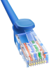 Медна пач корда Baseus B00133204311-01, Cat.6, 1 м, PVC, 2х RJ45, 1 Gbps, Син снимка 2