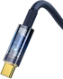 Кабел Baseus CATS000203 USB към USB Type C 100W 1м - син снимка 3