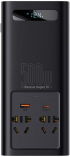 Инвертор Baseus 150W 12V , 500W 220V, 2x AC, USB Type-C, USB-A, 2.5A, 5V, 9V, 12V, Черен снимка 5