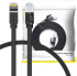 Медна пач корда Baseus PCWL-D01, 2х RJ45, Cat. 6, 1 Gbps, 5м, PVC, Черен снимка 1