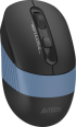 Мишка A4Tech FB10C, Оптичен сензор, 2000 dpi, 4 бутона, USB донгъл, 2.4 GHz, Черен/Син снимка 2