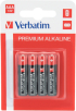 Батерия Verbatim ALKALINE BATTERY AAA 4 PACK (HANGCARD) снимка 1