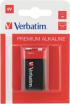 Батерия Verbatim ALKALINE BATTERY 9V 1 PACK (HANGCARD) снимка 1