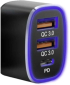 Принадлежност за смартфон Tellur зарядно за кола, 2 x QC3.0 + PD20W, FCC9, 56W, 9A, черен снимка 3