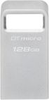 Kingston DataTraveler Micro, 128 GB, 200 MB/s, USB 3.2, Метален корпус, Сребрист снимка 2