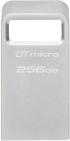 Kingston DataTraveler Micro, 256 GB, 200 MB/s, USB 3.2, Метален корпус, Сребрист снимка 1