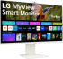 Монитор LG 32SR85U-W, 31.5" 4K UHD, IPS, Web cam, AG, 5ms, 400cd/m2, Type-C, HDMI, Бял снимка 3