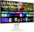 Монитор LG 32SR85U-W, 31.5" 4K UHD, IPS, Web cam, AG, 5ms, 400cd/m2, Type-C, HDMI, Бял снимка 4