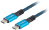Кабел/адаптер Lanberg USB-C(M) -- USB-C (M) 4.0 cable 0.5m 100W 8K 30Hz Black-Blue снимка 1