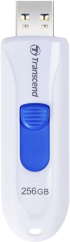 Transcend JetFlash 790, 256GB, USB 3.1, 63.6 x 21.2 x 10.6, Бял, снимка 1