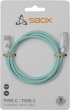 SBOX TYPEC-1-G, Кабел USB TYPE C M, USB TYPE C M, 60W, 1м, Зелен снимка 2