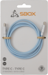 SBOX TYPEC-1-BL, Кабел USB TYPE C M, USB TYPE C M, 1м, 60W, 1м, Син снимка 2