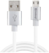 Реверсивен MicroUSB кабел | Бял | 1м  снимка 1