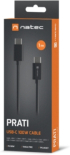 Кабел/адаптер Natec USB-C(M) -- USB-C (M) 2.0 cable 1m pd 100w Black снимка 3