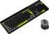 Клавиатура CANYON HSET-W5 EN Keyboard+Mouse AAA+AA Wireless Черна/Зелена снимка 5