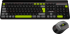 Клавиатура CANYON HSET-W5 EN Keyboard+Mouse AAA+AA Wireless Черна/Зелена снимка 1
