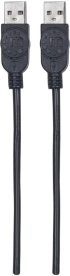 MANHATTAN 353915 :: Кабел USB 2.0 Type A-M към USB Type A-M, черен, 3.0 м снимка 3