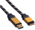 ROLINE 11.02.8878 : USB 3.2 Gen 1 кабел, A - Micro B, M-M, Gold, 0.8 м снимка 3