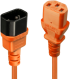 LINDY LNY-30475 : Захранващ удължителен кабел, IEC C14 към C13, 2m, Оранжев снимка 2