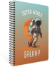 Канцеларски продукт Тетрадка Galaxy, А4, бяла хартия, малки квадратчета, PP корица, със спирала, 80 листа снимка 2