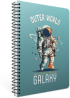 Канцеларски продукт Тетрадка Galaxy, А4, бяла хартия, малки квадратчета, PP корица, със спирала, 80 листа снимка 6