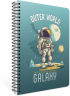 Канцеларски продукт Тетрадка Galaxy, А4, бяла хартия, малки квадратчета, PP корица, със спирала, 80 листа снимка 1