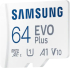 Samsung 64GB micro SD Card EVO Plus with Adapter, Class10, Transfer Speed up to 160MB-s снимка 2