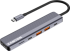 USB Хъб CANYON DS-17 6in1, HDMI 4K Ultra HD, USB-C 10Gbps, MicroSD, PD 100W, Aлуминиев, Сив снимка 3