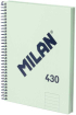 Milan Тетрадка 1918, А5, широки редове, твърда корица, със спирала, 80 листа, Зелена снимка 1
