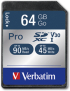 Verbatim SDXC Pro Secure, 64 GB, class 10 снимка 2