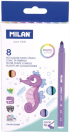 Milan Флумастери, 8 пастелни цвята снимка 1