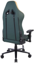 Геймърски стол RFG Nett, екокожа, полиамидна основа, до 130 kg, тъмнозелено-златист снимка 4