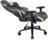 Геймърски стол RFG Nett, екокожа, полиамидна основа, до 130 kg, тъмнозелено-златист снимка 5
