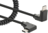 MANHATTAN 356213 :: Кабел Type-C към Type-C, спирален, 60W, 1 м, черен снимка 2