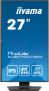 Монитор IIYAMA XUB2792UHSU-B6, 27\'\', IPS panel, AG, UHD 3840x2160, 16:9, 350cd/m2, 1300:1, 80M:1, 4ms, HDMI, DisplayPort, 4x USB снимка 2