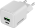 Принадлежност за смартфон Зарядно устройство CANYON CU20AC GaN 20W 1xPD 1xQC EU, Бял снимка 2