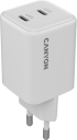 Принадлежност за смартфон CANYON charger CU45CC GaN 45W 2xPD EU White снимка 1