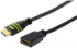 HDMI удължителен кабел M-F, 4K 30Hz, черен снимка 1