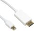 Свързващ кабел Mini DisplayPort към HDMI, мъжки-мъжки, бял снимка 2