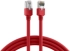 Пач корда екранирана SF-UTP, кат. 5е PVC, CCA, червена, cross &mdash; 1 метър снимка 3