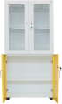 Продукт RFG Шкаф, лабораторен, 800 х 400 х 1650 mm, жълто-бял снимка 4