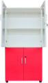 Шкаф RFG, лабораторен, 800 х 400 х 1650 mm, червено-бял снимка 5