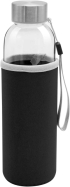 Halo Бутилка, стъклена, 500 ml, с черен калъф снимка 1