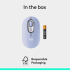 Мишка LOGITECH POP with emoji - BT - 4000 dpi - Лилаво снимка 12