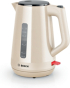 Електрическа кана Bosch TWK1M127, MyMoment Plastic Kettle, 2400 W, 1.7 l, Индикатор за чаша, Cream снимка 1
