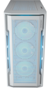 Кутия COUGAR Uniface RGB, Mid Tower, 4x 120mm ARGB, USB-Type C, Прозрачен капак, Бял снимка 10