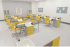 Бюро RFG Кабинет по химия и биология Quin, над VII клас, за 24 ученика, Бял-жълт снимка 2